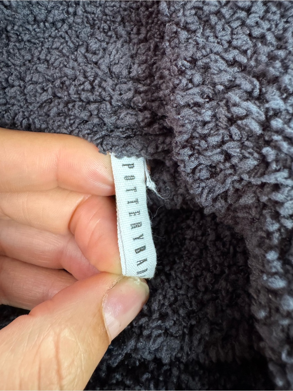 POTTERY BARN Cozy Ribbed Robe Gray S - Picture 7 of 8